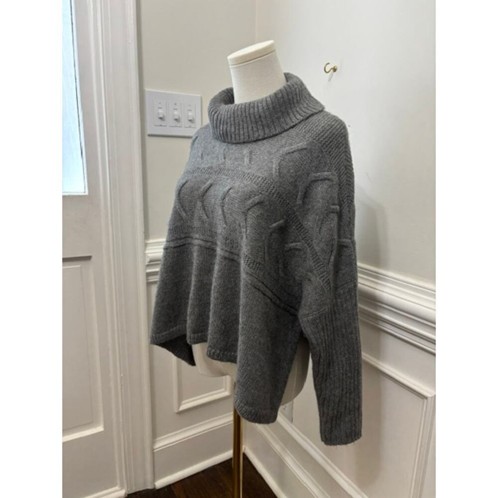 Eileen Fisher Sweater Alpaca Silk Turtleneck Boxy Oversized Small - Picture 6 of 8